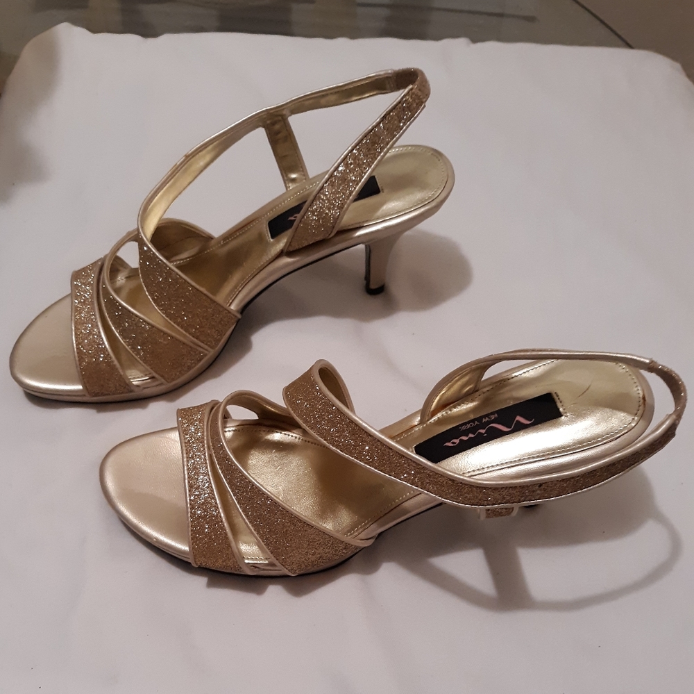 Nina of New York Women's Platino Glitter Heels - Picture 5 of 5